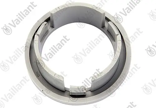 Vaillant Ring, ein ringförmiges, graues Kunststoffteil mit Öffnungen. Es scheint Teil eines Heizungs- oder Installationselements zu sein.
